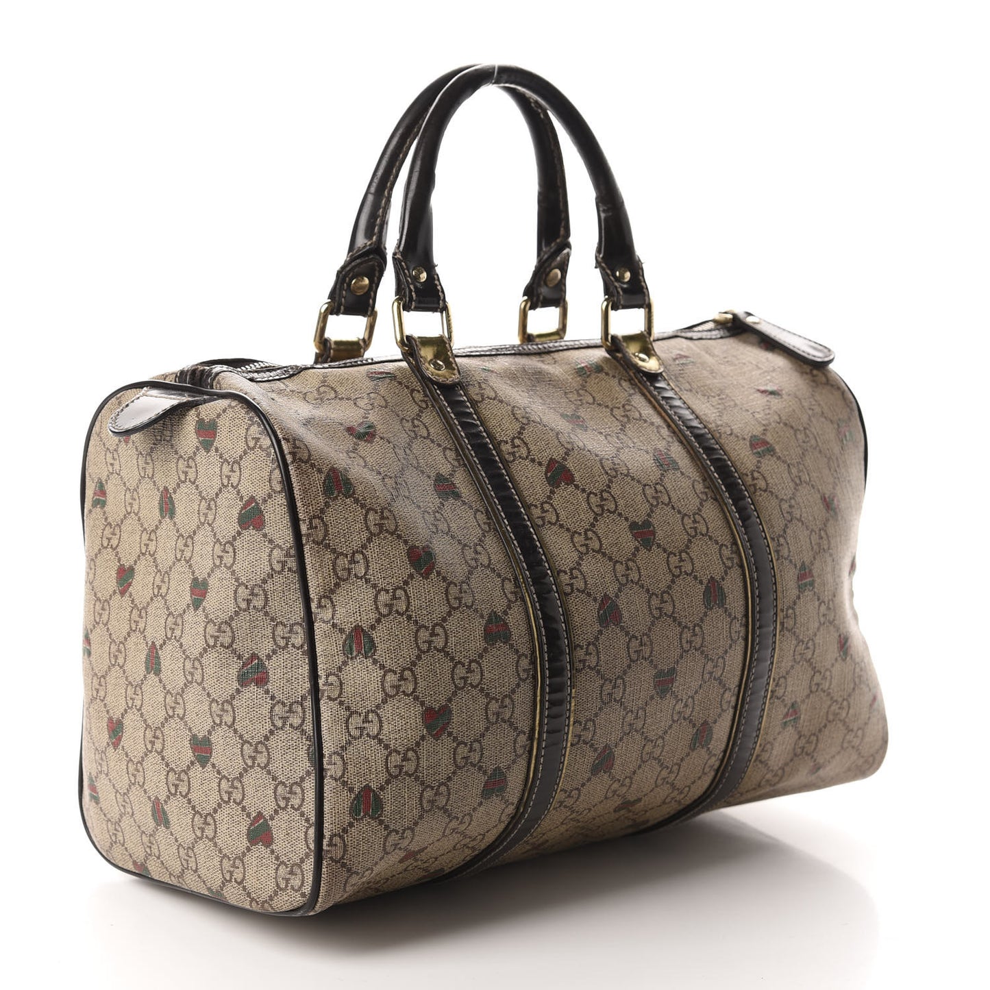 GG Plus Monogram Hearts Medium Joy Boston Dark Brown