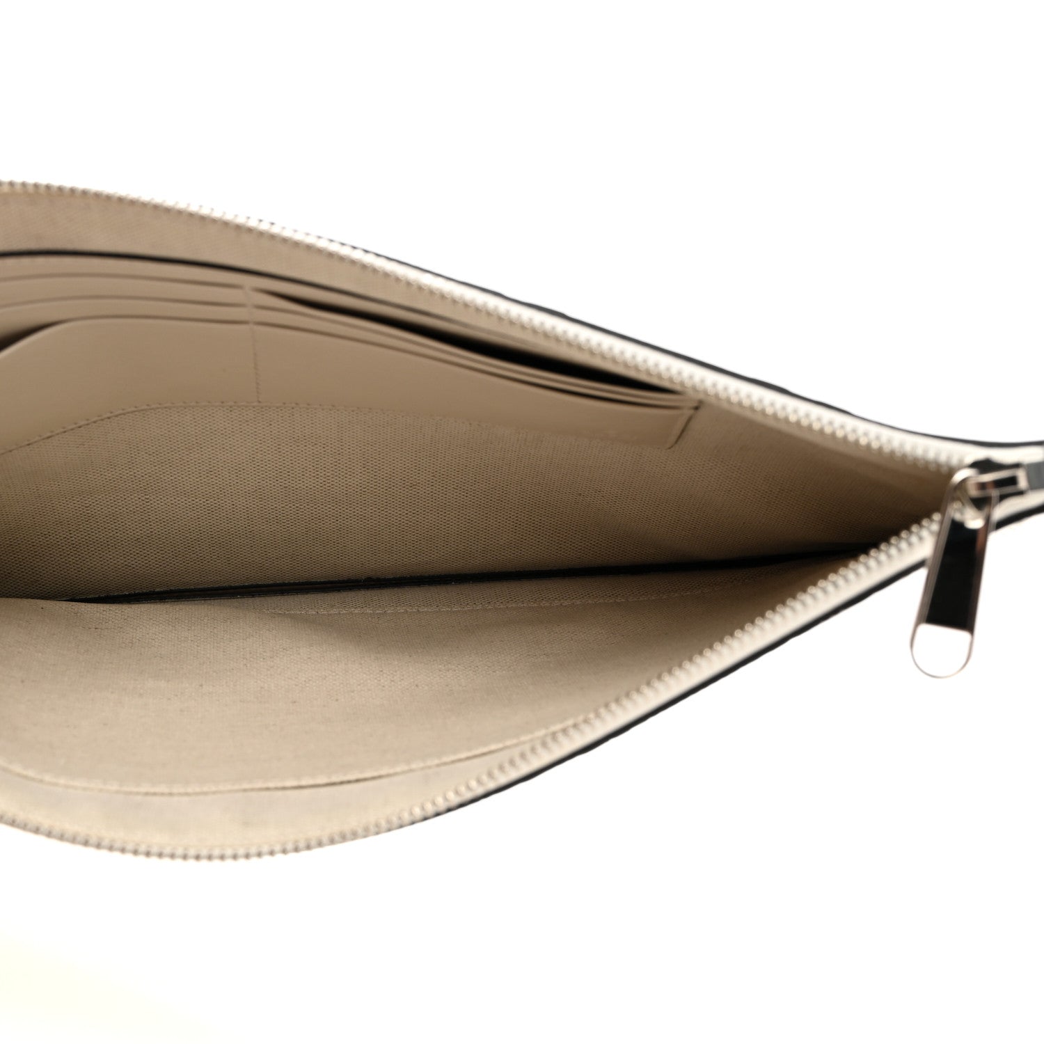 Gucci Calfskin GG Tennis Embossed Wristlet Pouch Mystic White 5 of 7