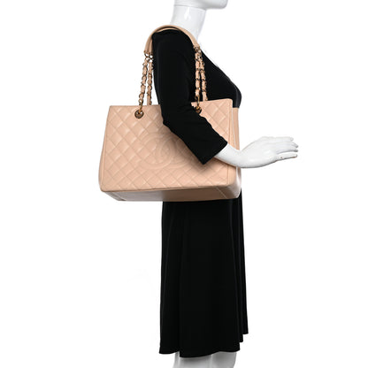 Chanel Caviar Quilted Grand Shopping Tote GST Beige 2 of 14