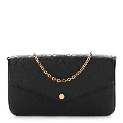 Louis Vuitton Empreinte Pochette Felicie Chain Wallet Black 1 of 11