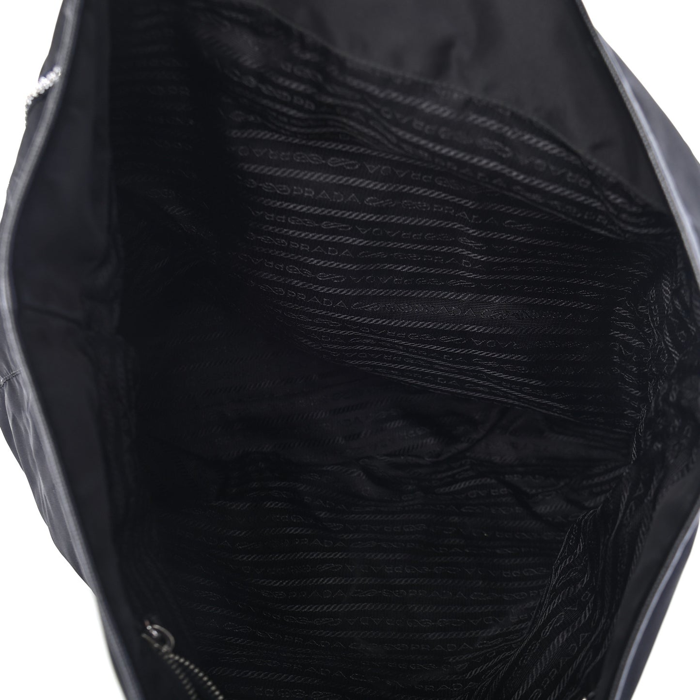 Tessuto Nylon Embroidered Crystal Bead Tote Black