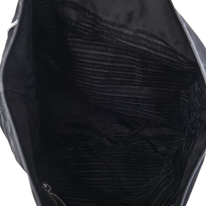 Prada Tessuto Nylon Embroidered Crystal Bead Tote Black 4 of 8