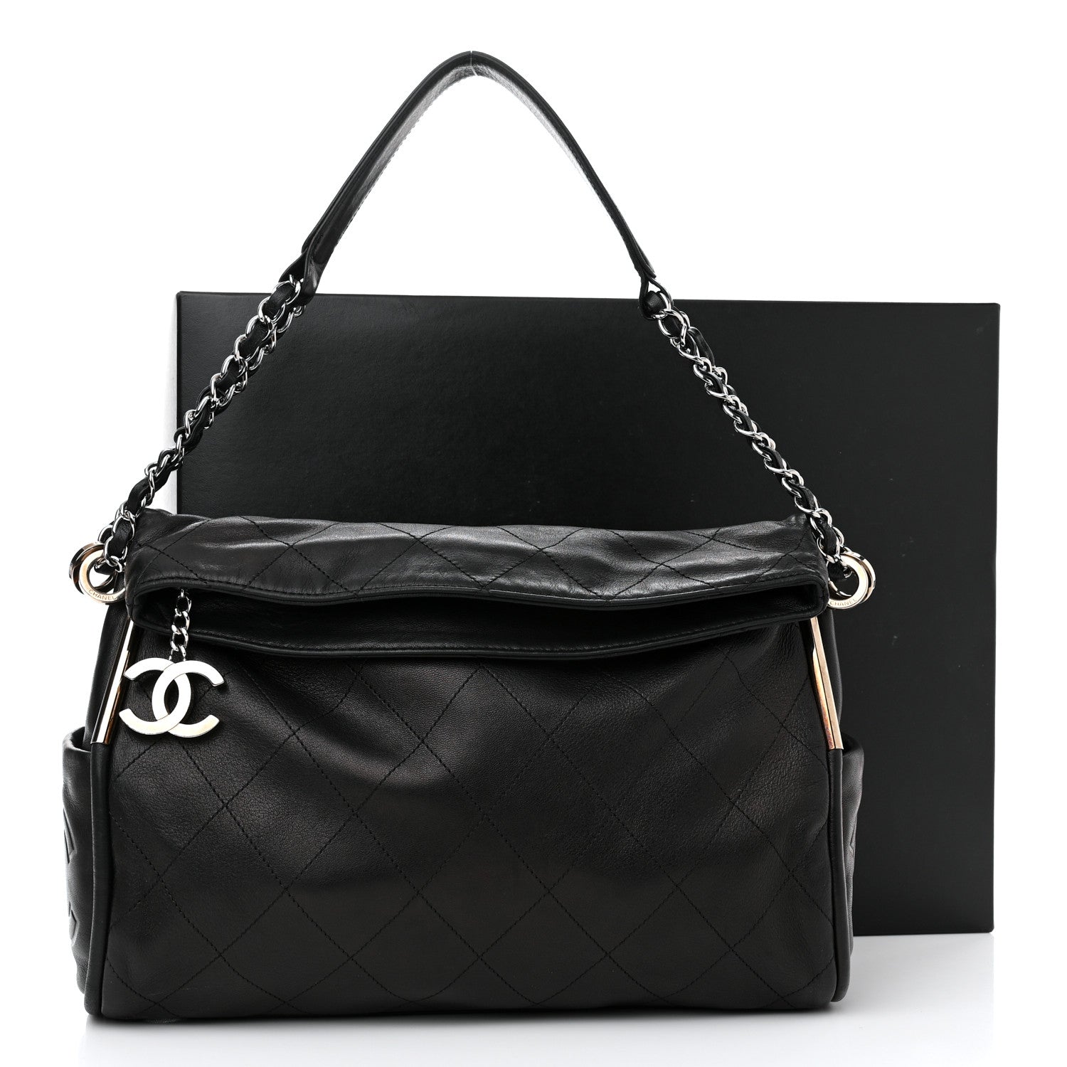 Chanel Lambskin Stitched Medium Ultimate Soft Tote Black 13 of 13