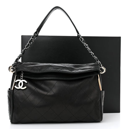 Chanel Lambskin Stitched Medium Ultimate Soft Tote Black 13 of 13