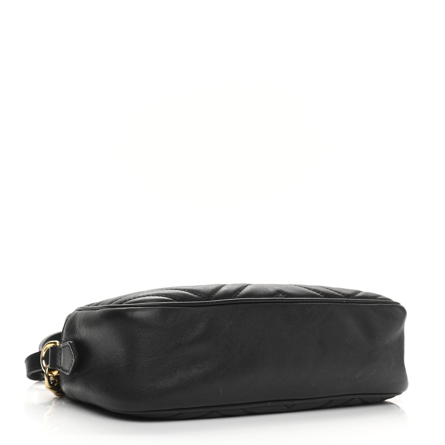Gucci Calfskin Matelasse Small GG Marmont Chain Shoulder Bag Black 4 of 15
