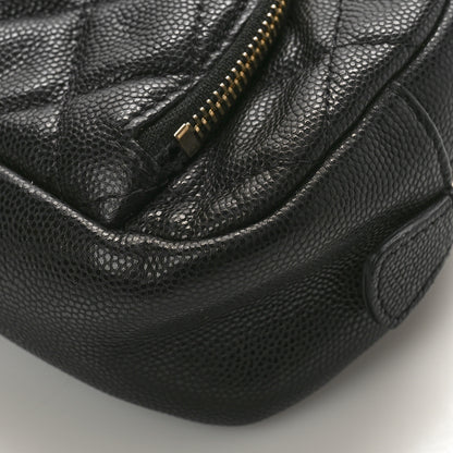 Chanel Caviar Quilted Double Zip Pouch Black 9 of 9