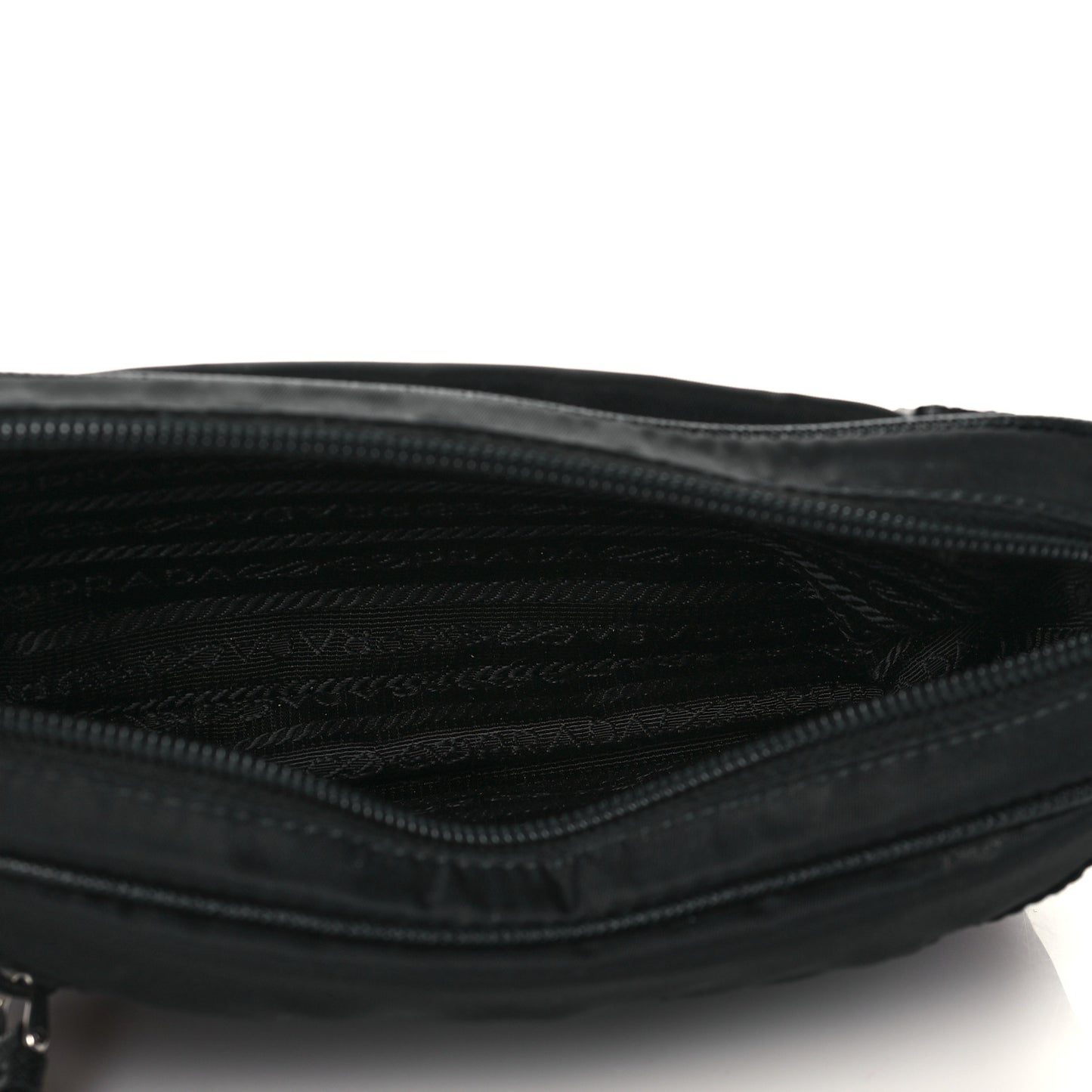 Tessuto Nylon Saffiano Belt Bag Black
