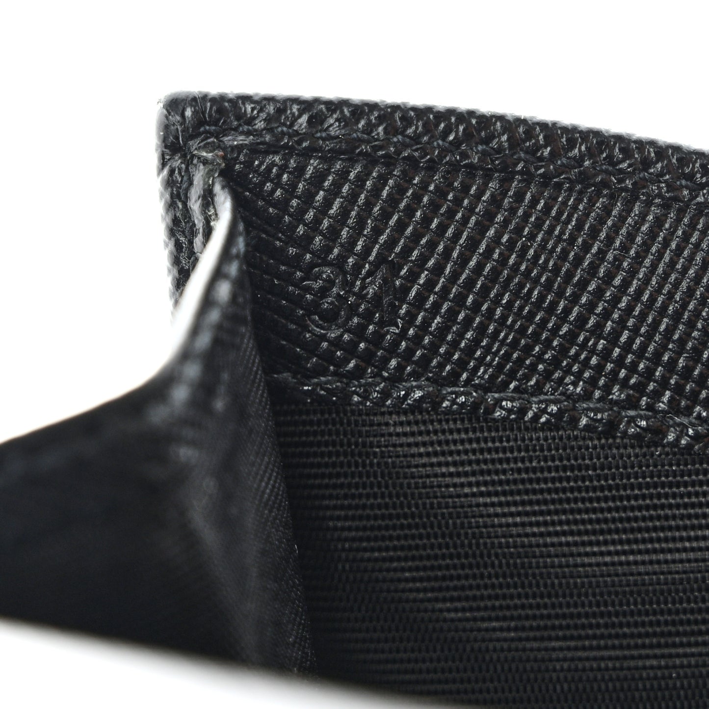 Saffiano Tri-Fold Compact Wallet Black
