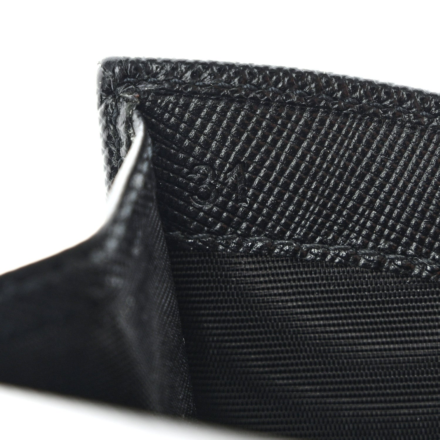 Prada Saffiano Tri-Fold Compact Wallet Black 9 of 10