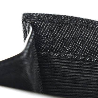 Prada Saffiano Tri-Fold Compact Wallet Black 9 of 10