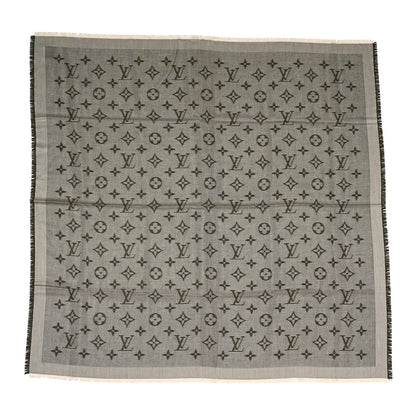 Louis Vuitton Silk Wool Monogram Neo Natte Shawl Kaki 1 of 3