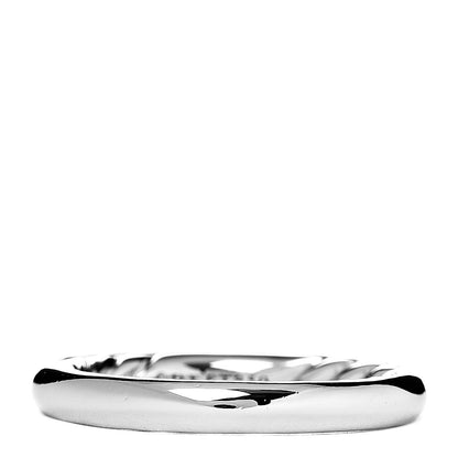 David Yurman Platinum 2.5mm Eden Smooth Wedding Band Ring 45 3.25 1 of 4