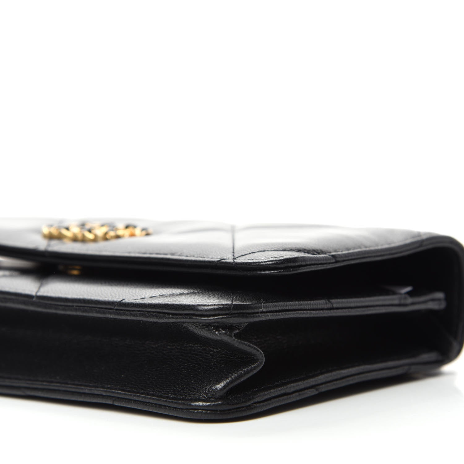 Chanel Lambskin Quilted 19 Wallet On Chain WOC Black 7 of 13