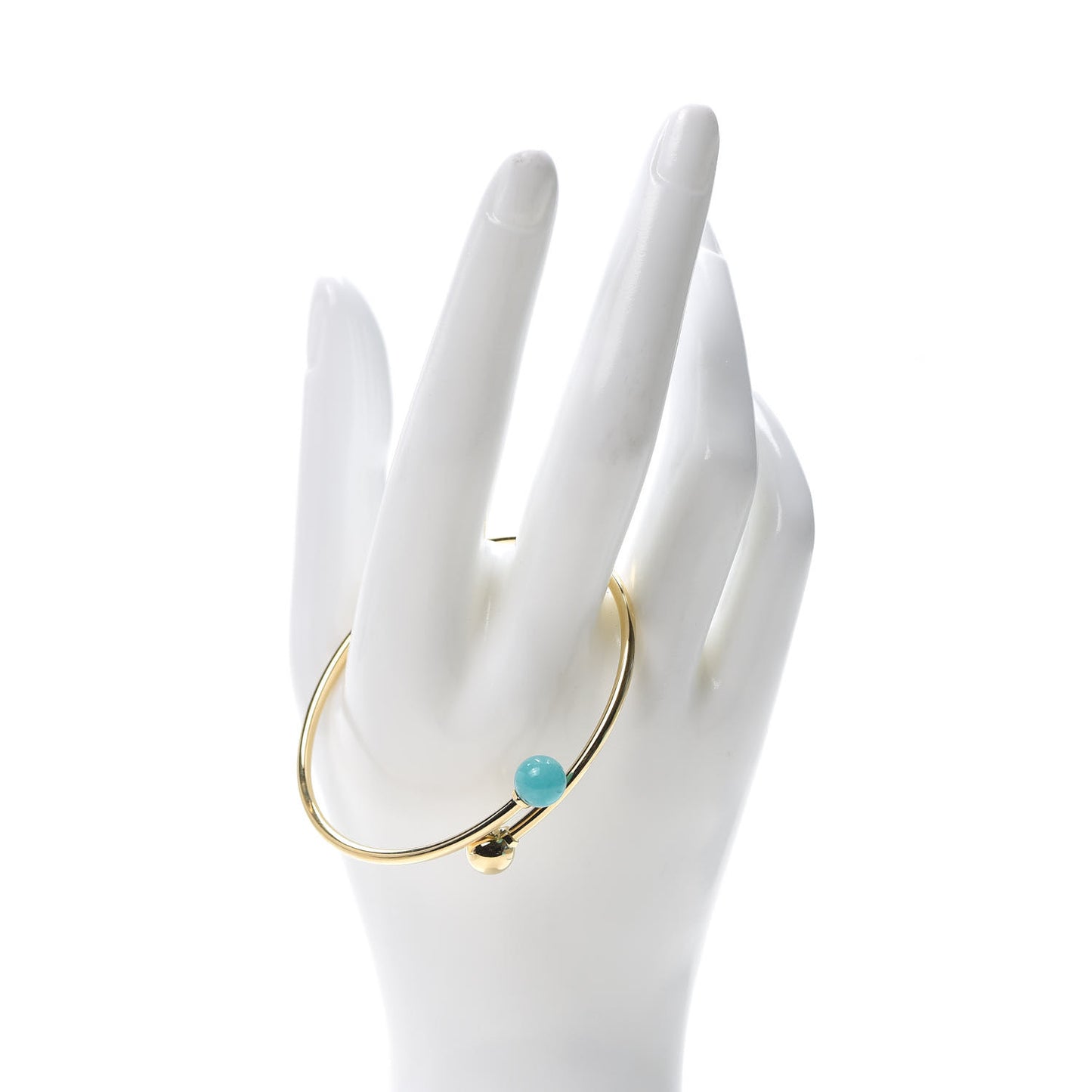 18K Yellow Gold Amazonite 8mm HardWear Ball Bypass Bracelet