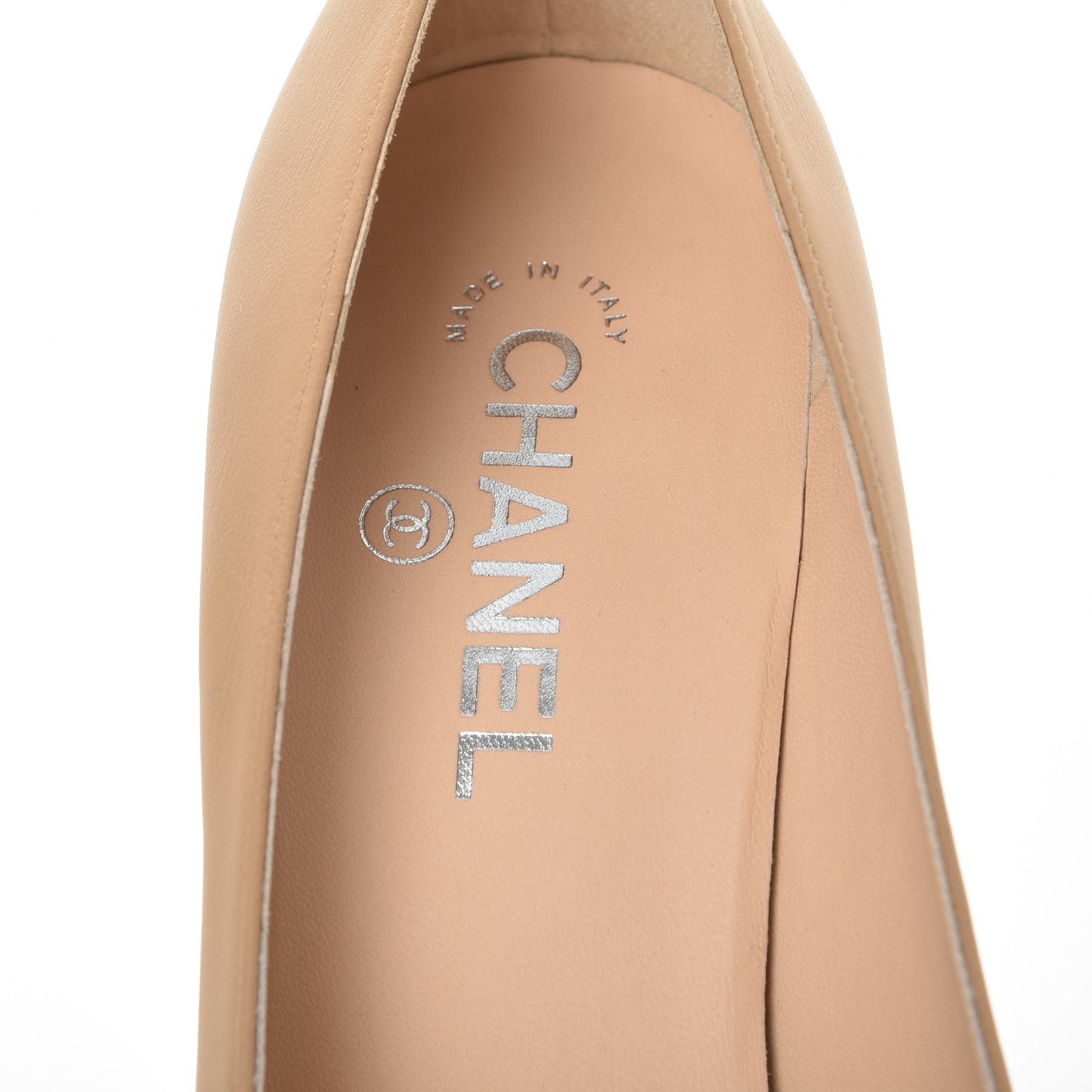 Calfskin Cap Toe Chain Wedge Pumps 39.5 Marron Clair Black