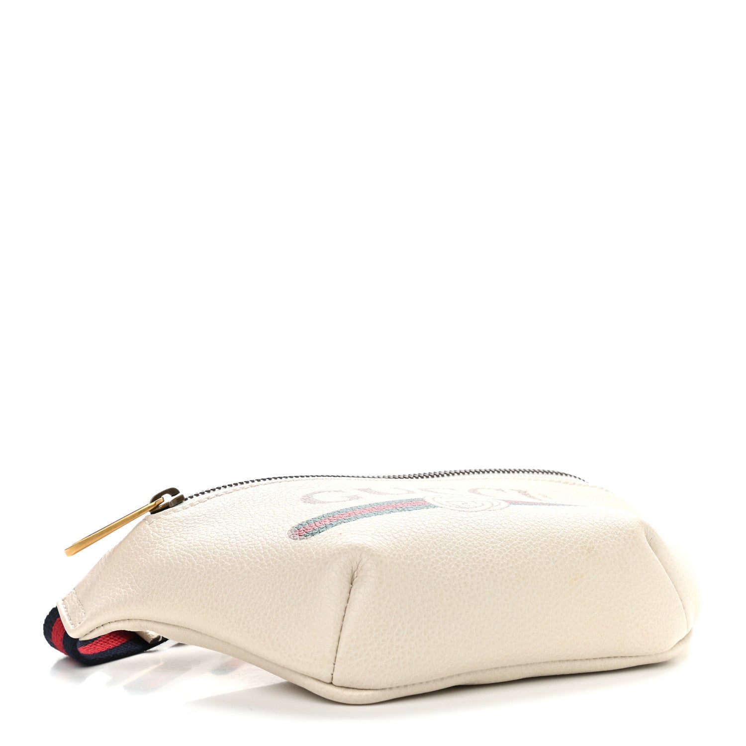 Gucci Grained Calfskin Small Logo Belt Bag White 4 of 9