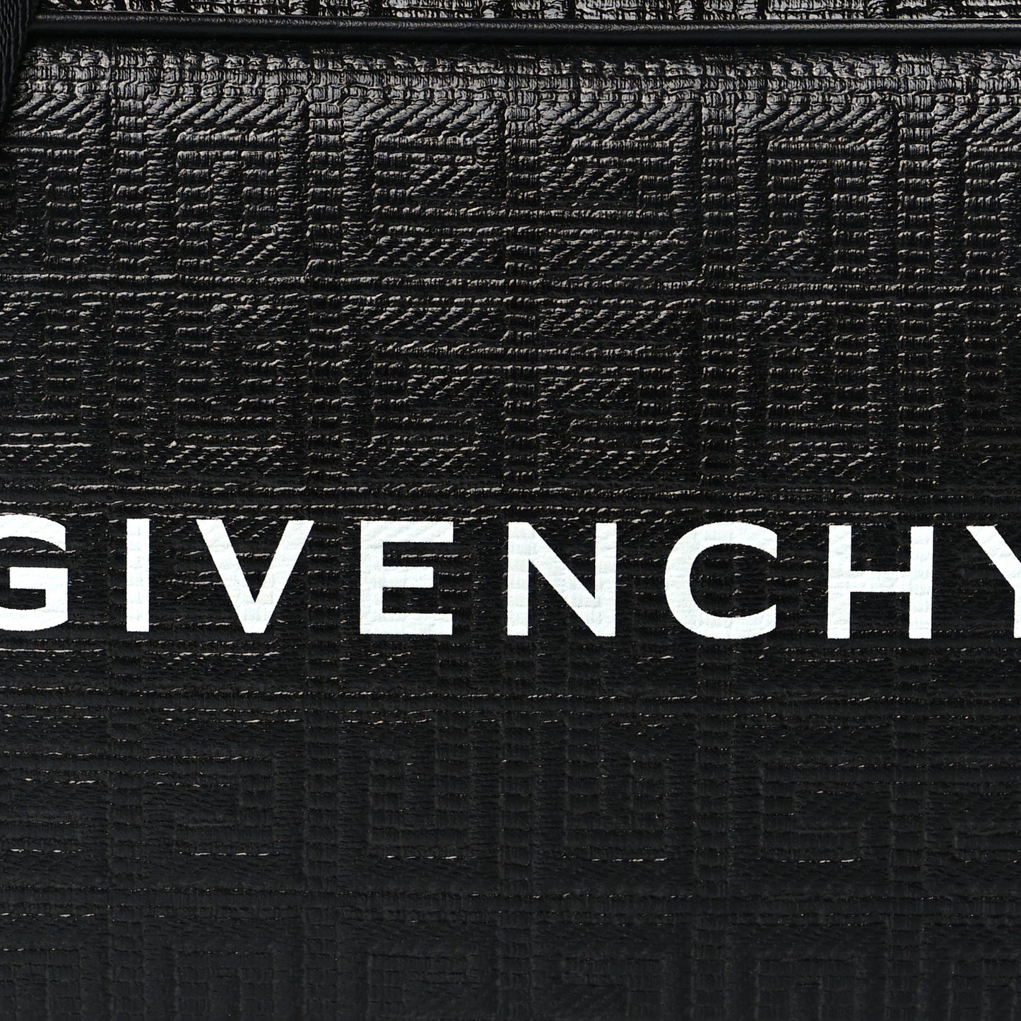 Coated Canvas Logo Embossed G Essentials Camera Bag Black