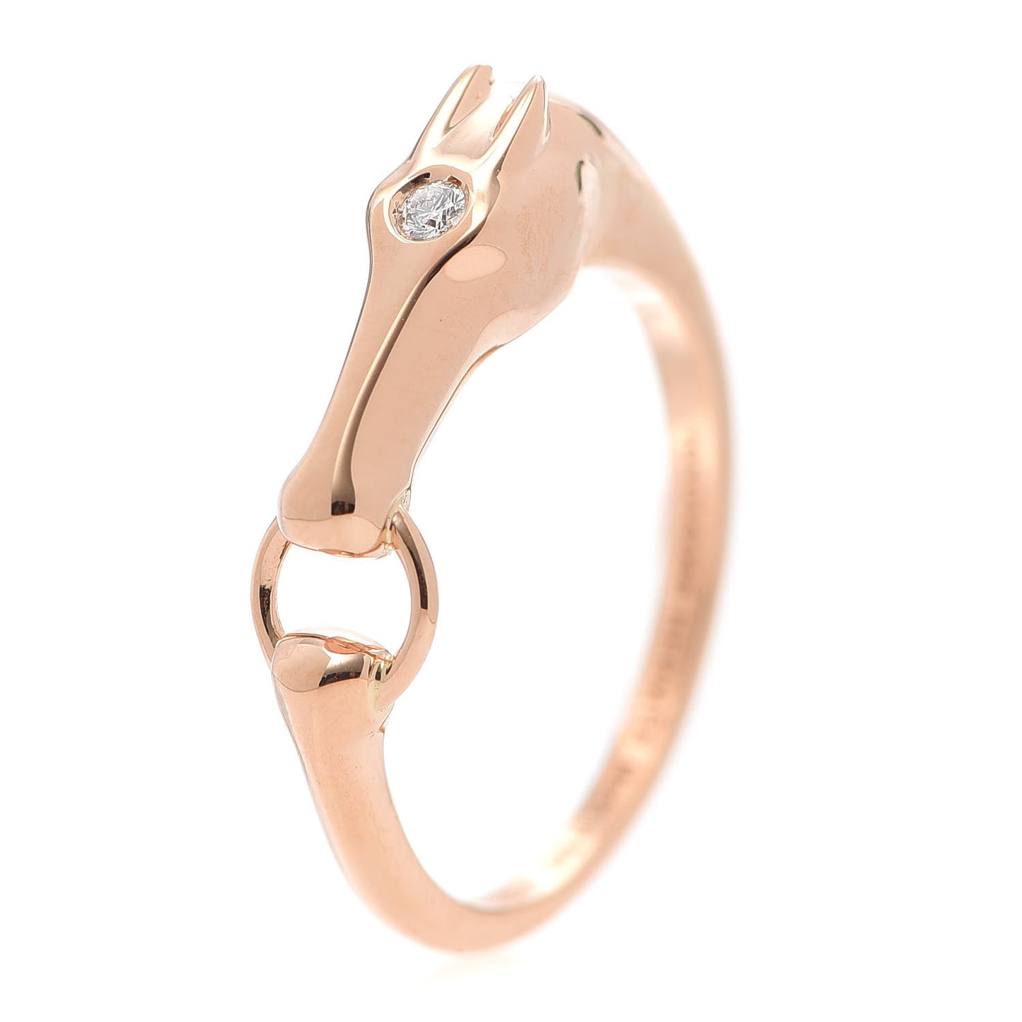 18K Rose Gold Diamond TPM Galop Ring 53 6.5