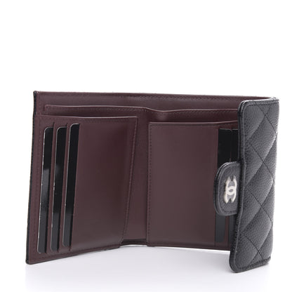 Chanel Caviar Quilted Compact Flap Wallet Black 5 of 9