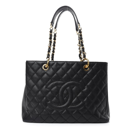 Chanel Caviar Quilted Grand Shopping Tote GST Black 1 of 13