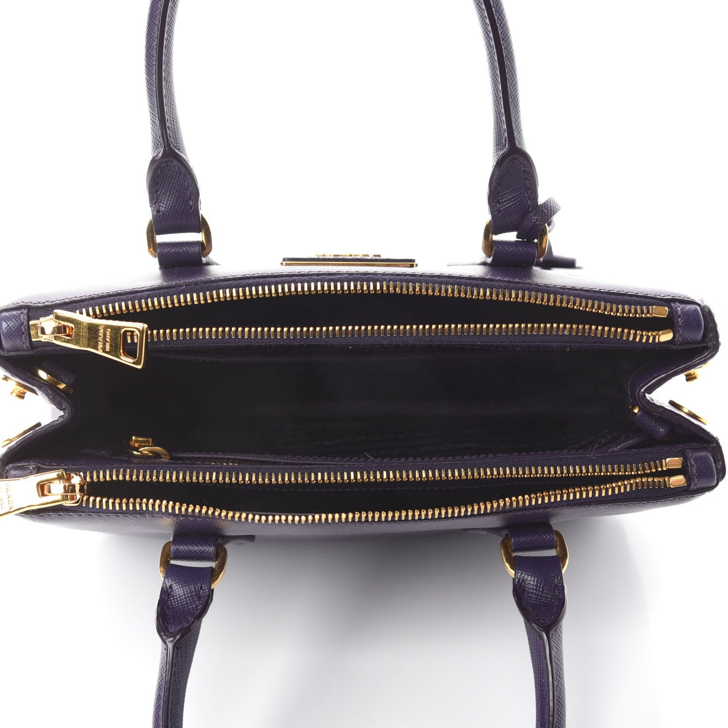 Prada Saffiano Lux Mini Galleria Double Zip Tote Uva 5 of 11
