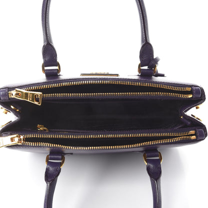 Prada Saffiano Lux Mini Galleria Double Zip Tote Uva 5 of 11