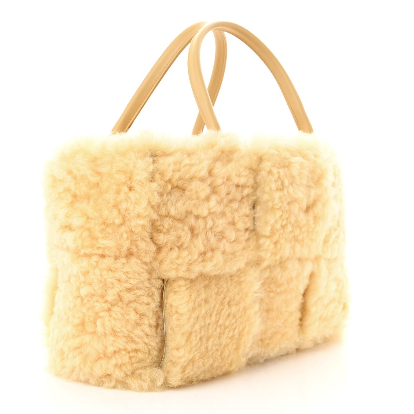 Shearling Small Intrecciato Arco Tote Teddy
