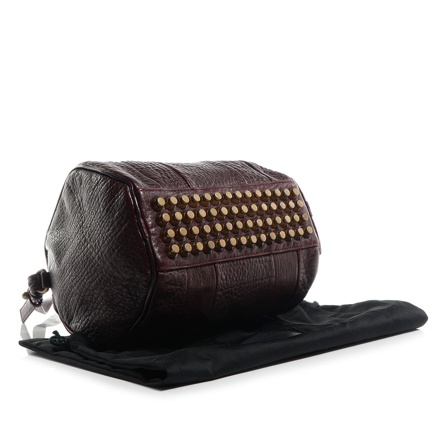 Alexander Wang Pebbled Lambskin Rockie Beet w Antique Brass Hardware 4 of 7