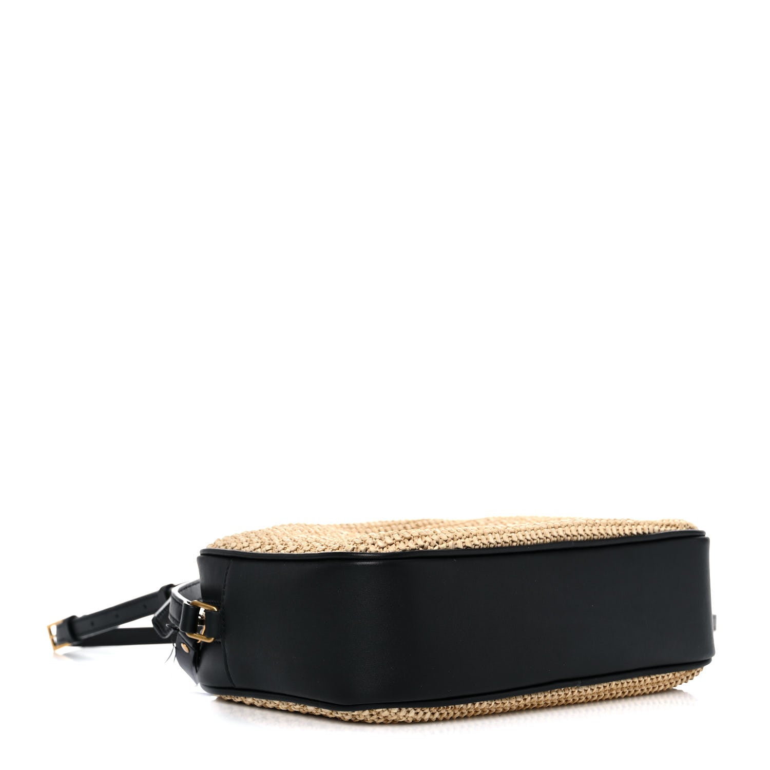 Saint Laurent Raffia Canvas Monogram Lou Camera Bag Beige Black 4 of 10