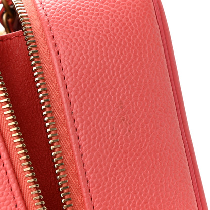 Chanel Caviar Quilted Medium CC Filigree Vanity Case Coral 10 of 11
