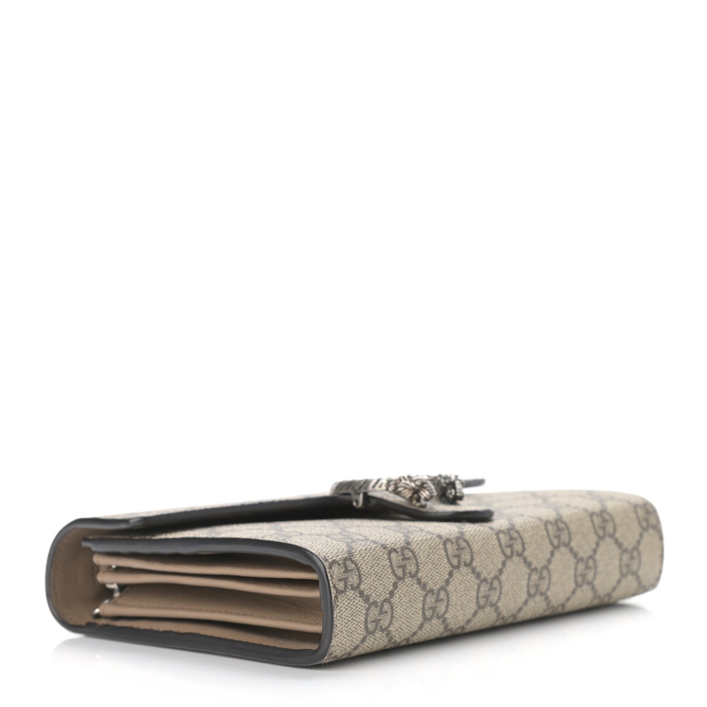 GG Supreme Monogram Mini Dionysus Chain Wallet Beige Taupe