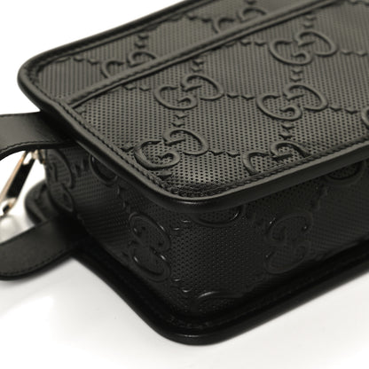 Gucci Calfskin GG Tennis Embossed Cosmetic Case Black 11 of 12