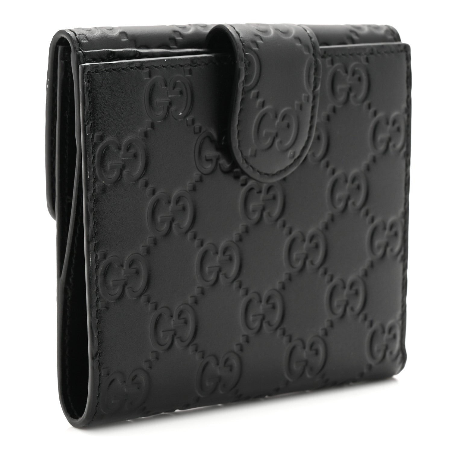 Gucci Guccissima Interlocking G French Wallet Black 3 of 8