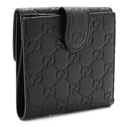 Gucci Guccissima Interlocking G French Wallet Black 3 of 8