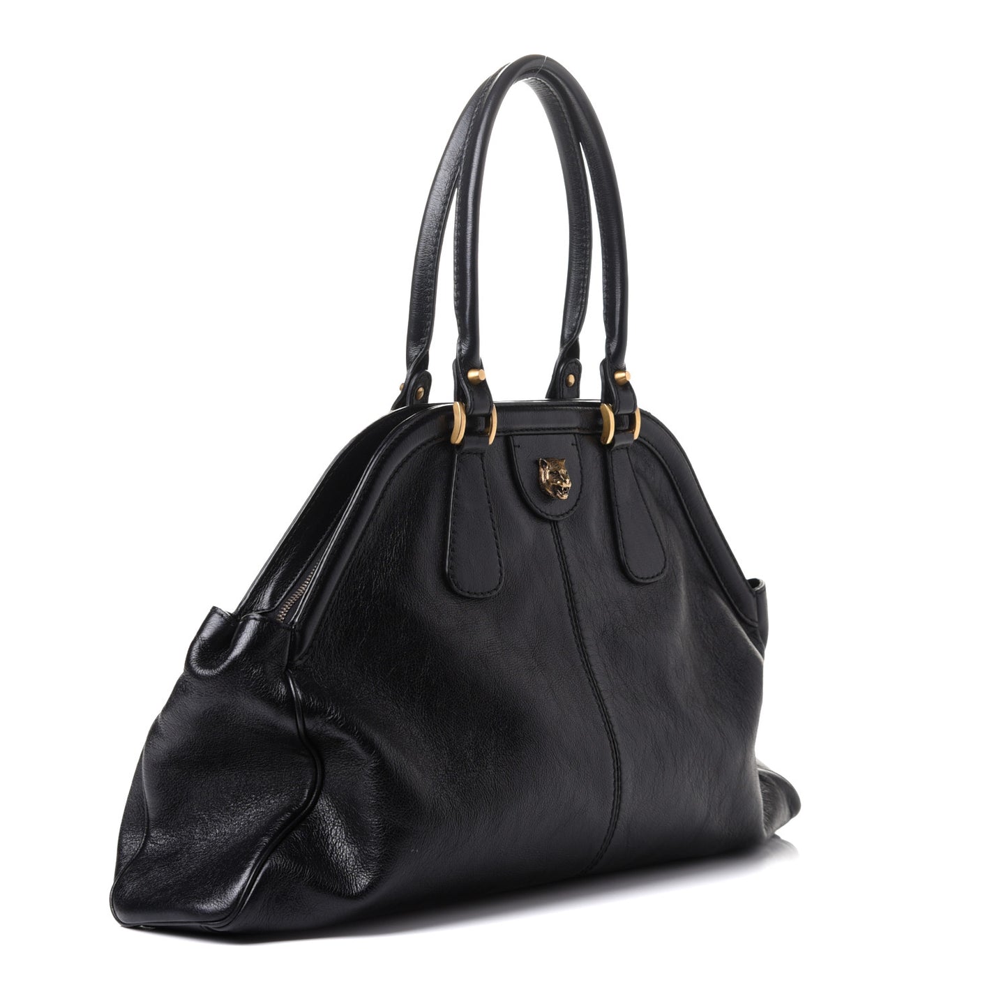 Calfskin Large Re(Belle) Top Handle Bag Black