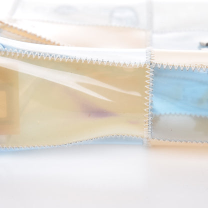 Chanel PVC Stitched Flap Beige Light Blue 11 of 15
