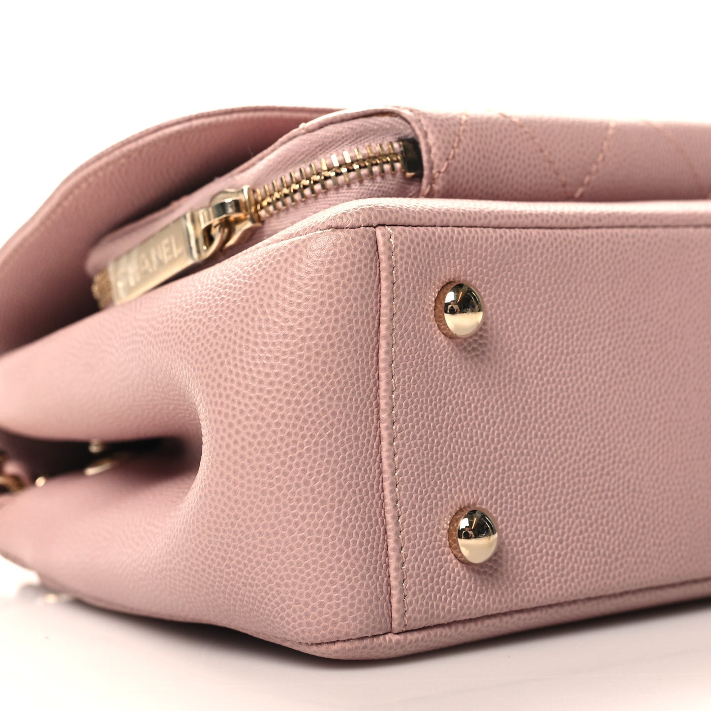 Caviar Quilted Small Business Affinity Flap Light Pink