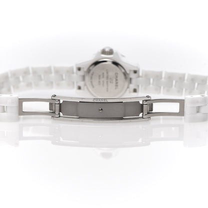 Chanel Stainless Steel Ceramic Pink Sapphire 19mm J12 Quartz Watch White 6 of 7