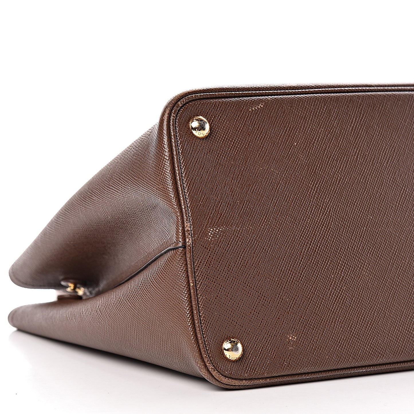 Saffiano Cuir Large Double Bag Cacao