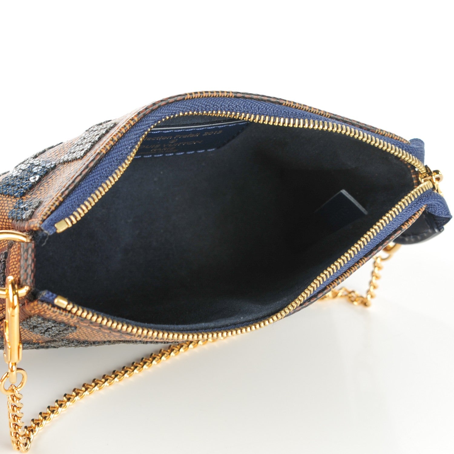 Louis Vuitton Damier Paillettes Mini Pochette Accessories Blue 5 of 7