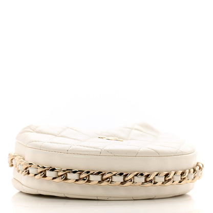 Chanel Lambskin Quilted Chain Around Pouch Hobo White 4 of 13