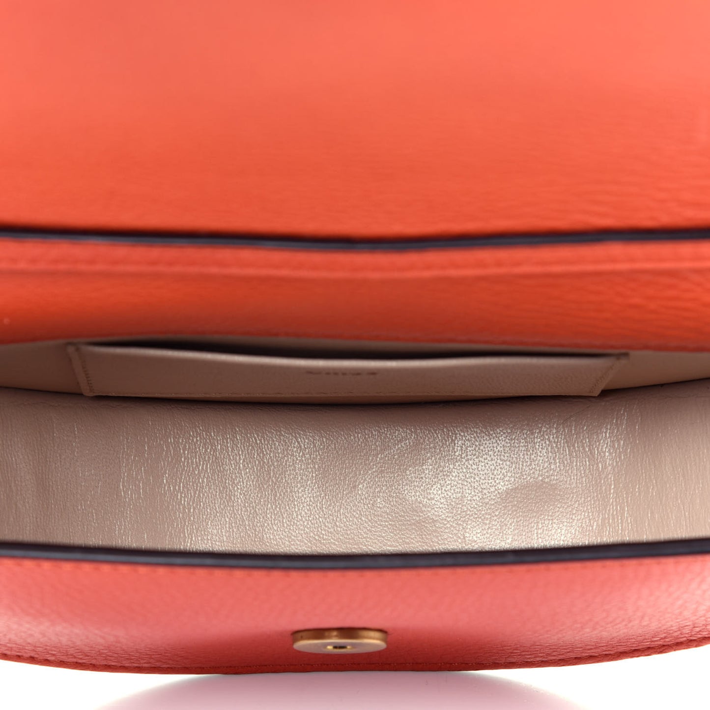 Calfskin Small Nile Bracelet Minaudiere Bag Sepia Red