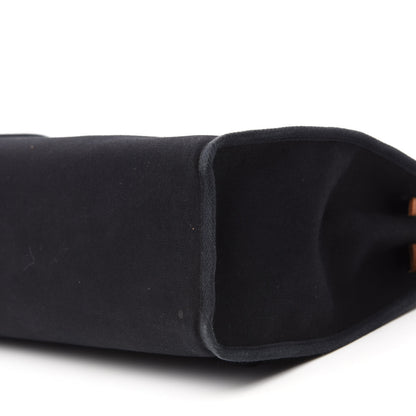Hermes Toile Vache Calfskin Herbag 30 PM Black Natural 7 of 15