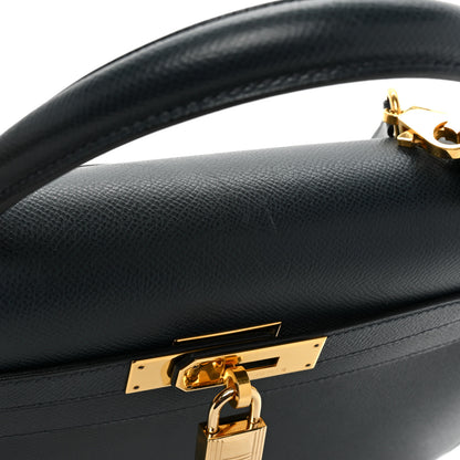 Hermes Courchevel Kelly Sellier 32 Bleu Indigo 12 of 18
