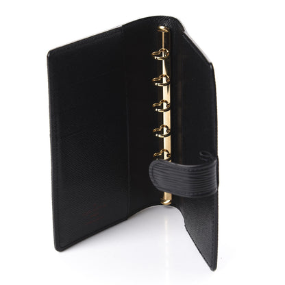 Louis Vuitton Epi Small Ring Agenda Cover Black 9 of 10