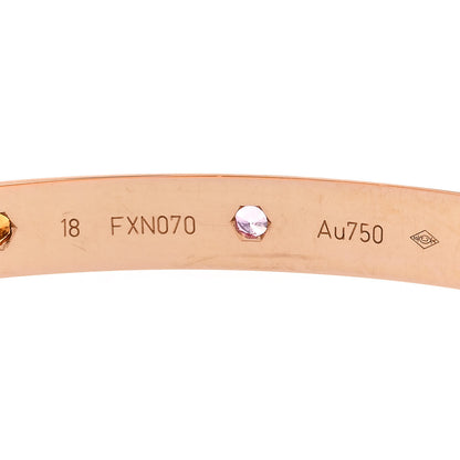 Cartier 18K Pink Gold Sapphire Garnet Amethyst LOVE Bracelet 18 4 of 8