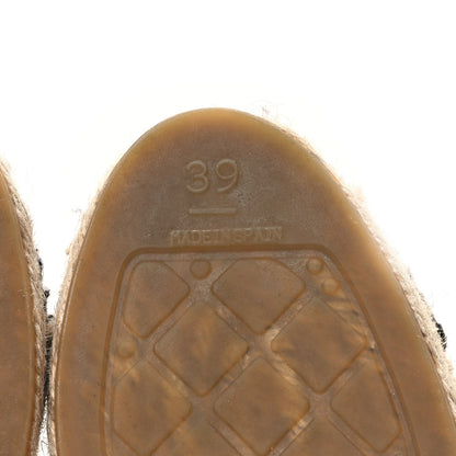 Chanel Tweed Grosgrain CC Espadrilles 39 White Black 7 of 9