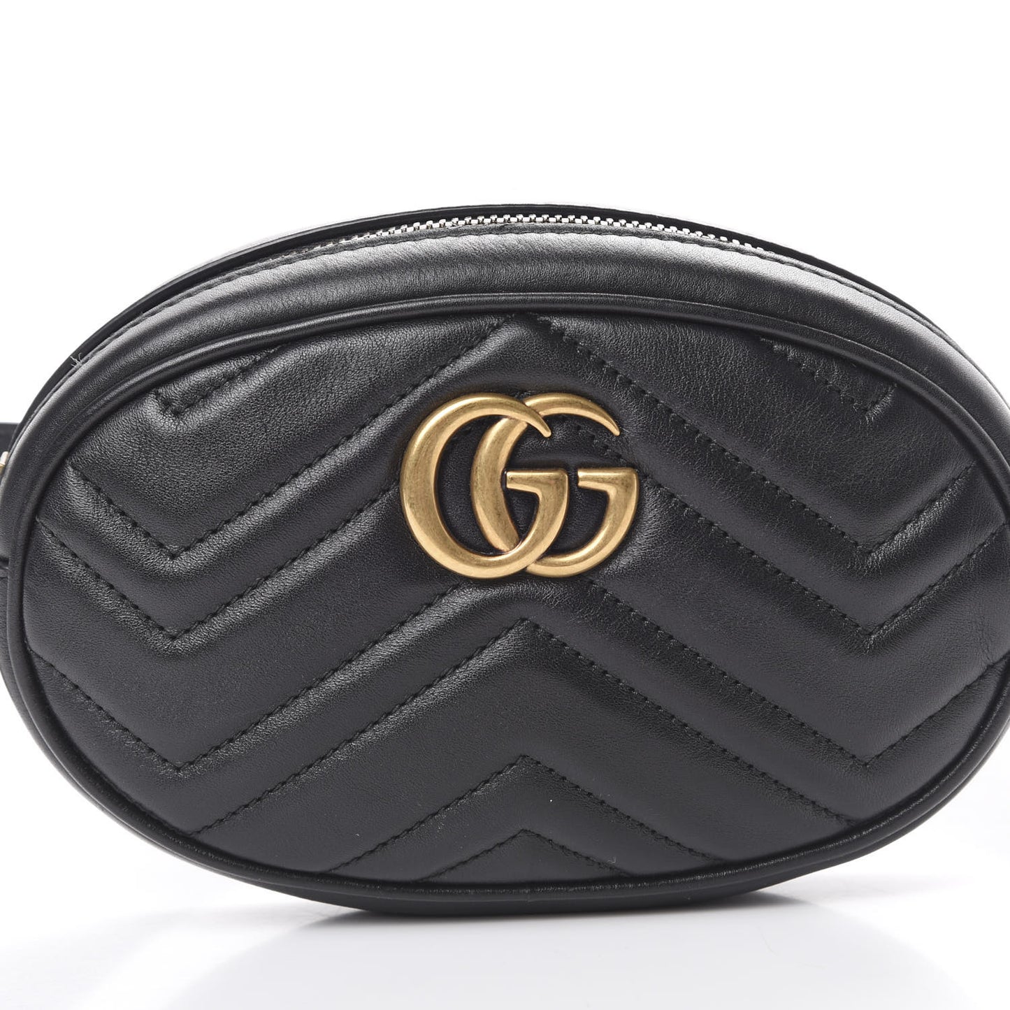 Calfskin Matelasse GG Marmont Belt Bag 85 34 Black