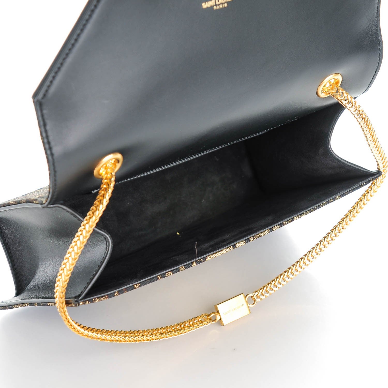 Saint Laurent Jacquard Leopard Print Small Betty Gold Black 5 of 8
