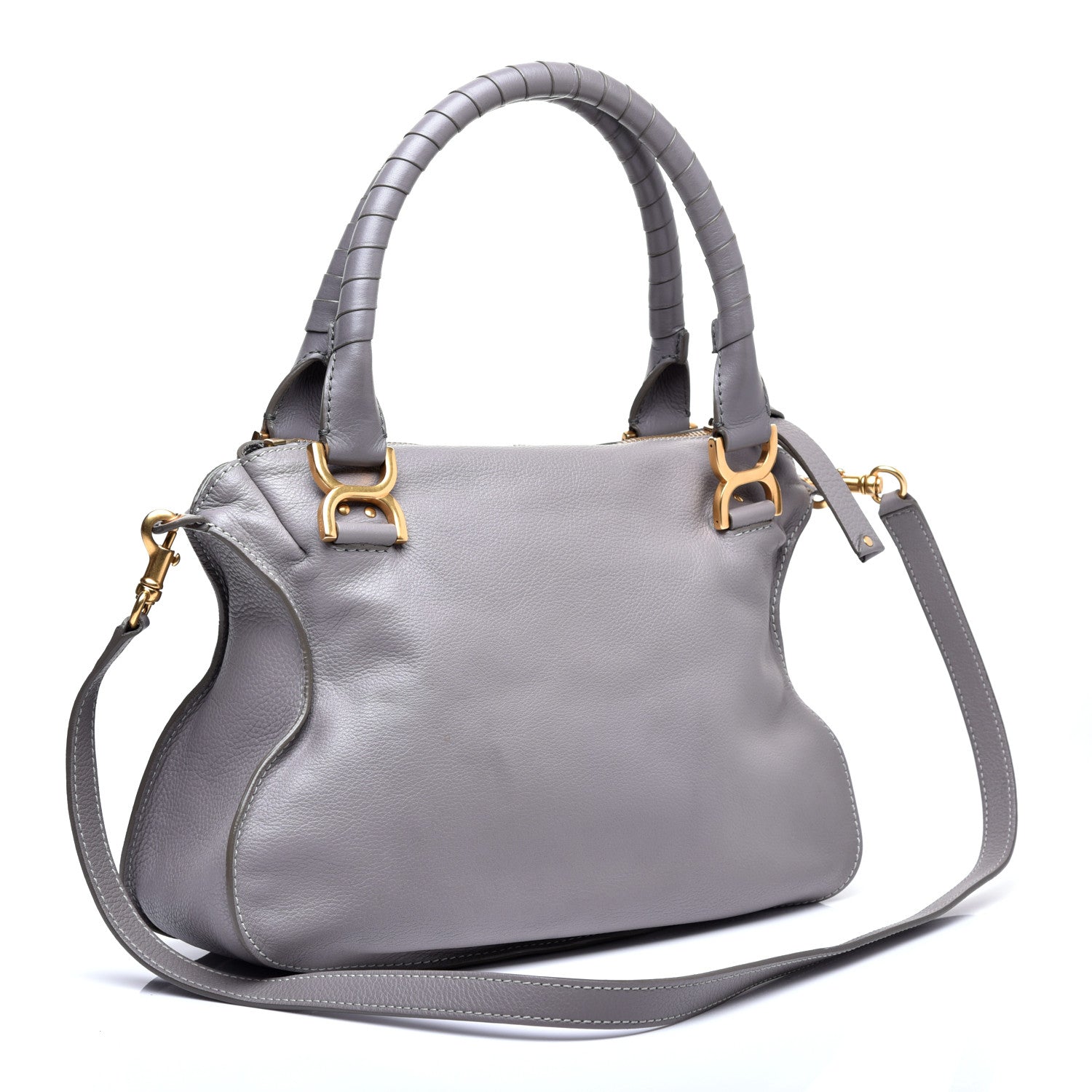 Chloe Calfskin Medium Marcie Satchel Cashmere Grey 3 of 11